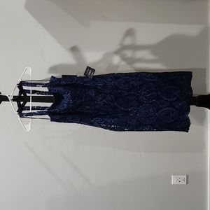 New lulus navy lace dress